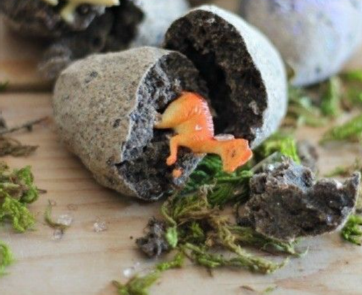 Easter Break Crafts - Easter Dino Egg Clay Crafts