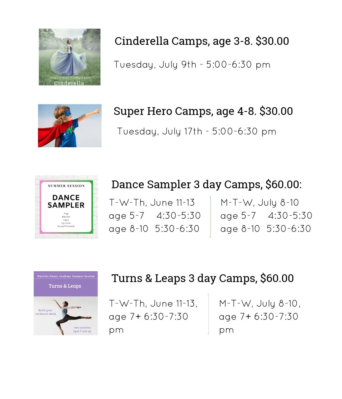 We need at least 6 registered students to keep the camp on the schedule.