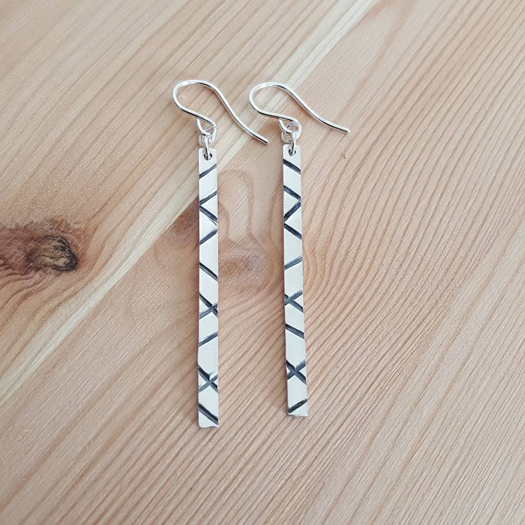 Sliced Bar Earrings