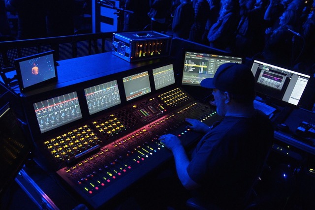 Mixing FOH for Red Hot Chili Peppers, 2017.