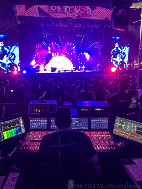 Mixing FOH for Red Hot Chili Peppers, Lollapalooza Brazil, 2018.