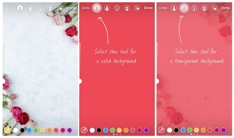 How to create a solid background in Instagram story. How to create a transparent background in Instagram story.