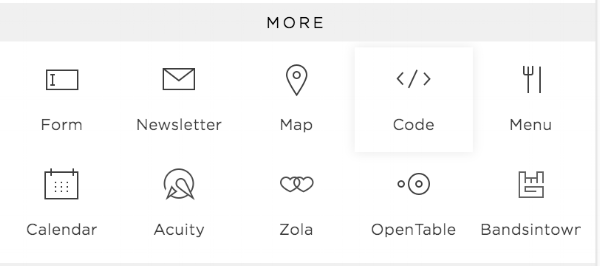 Squarespace Code Block