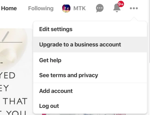 Converting a Personal Account to a Business Account