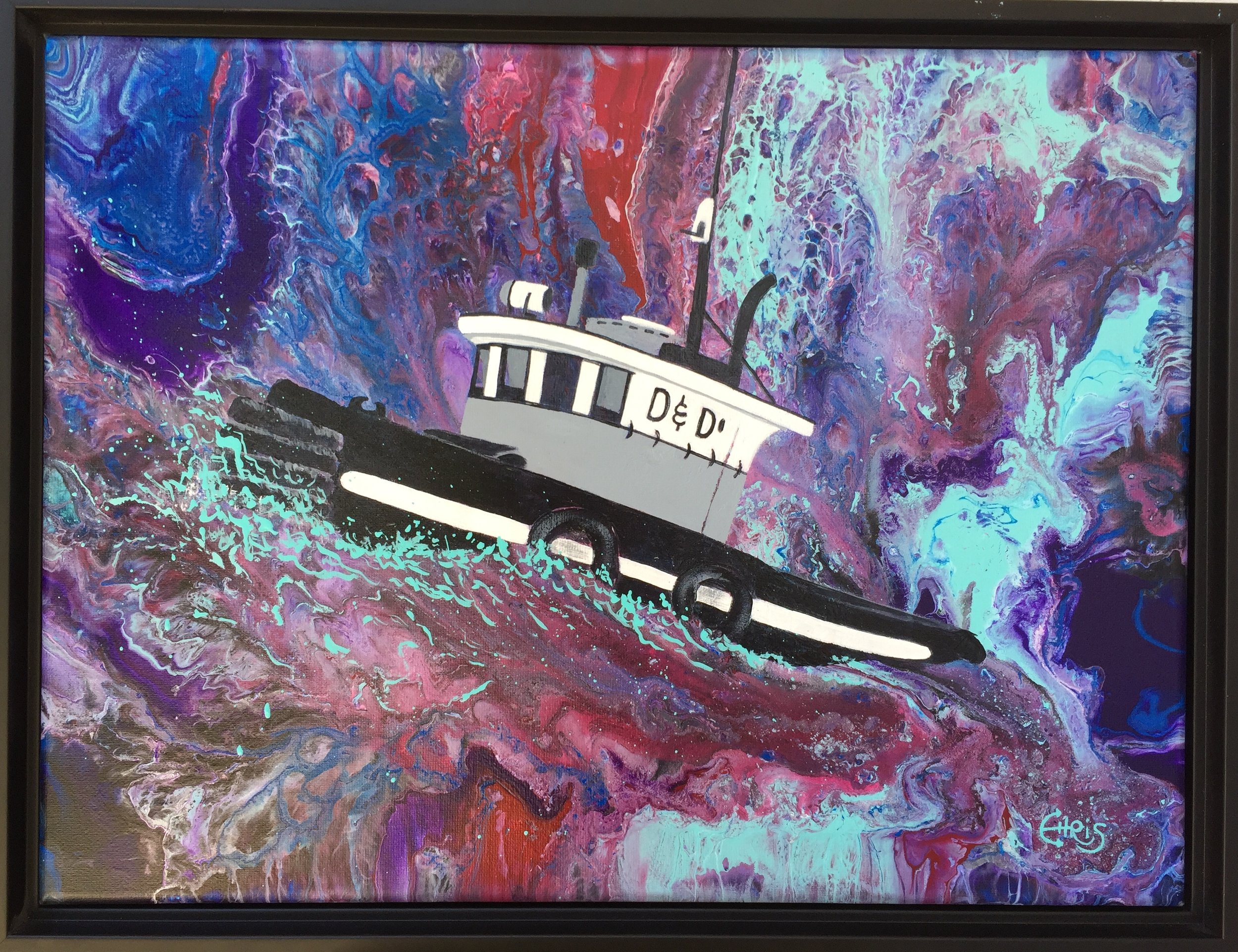 D&D, 12x18-Framed, Acrylic on Canvas, $180