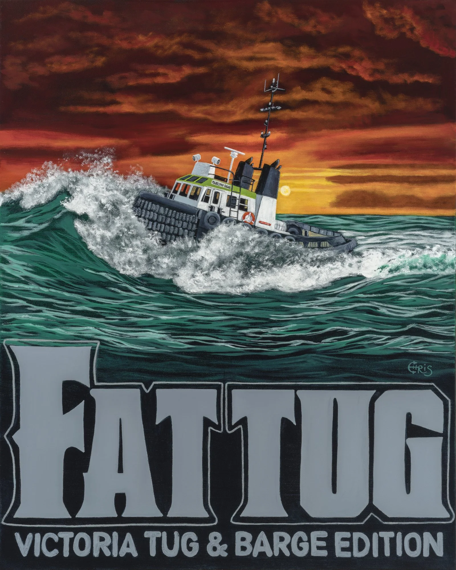 FAT TUG - Marilynn Dawn, 24x30, Acrylic on Canvas, $2160