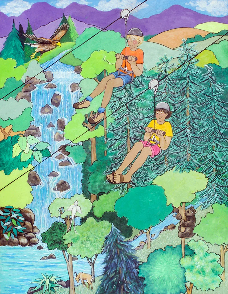 Zip Lining Over the Treetops