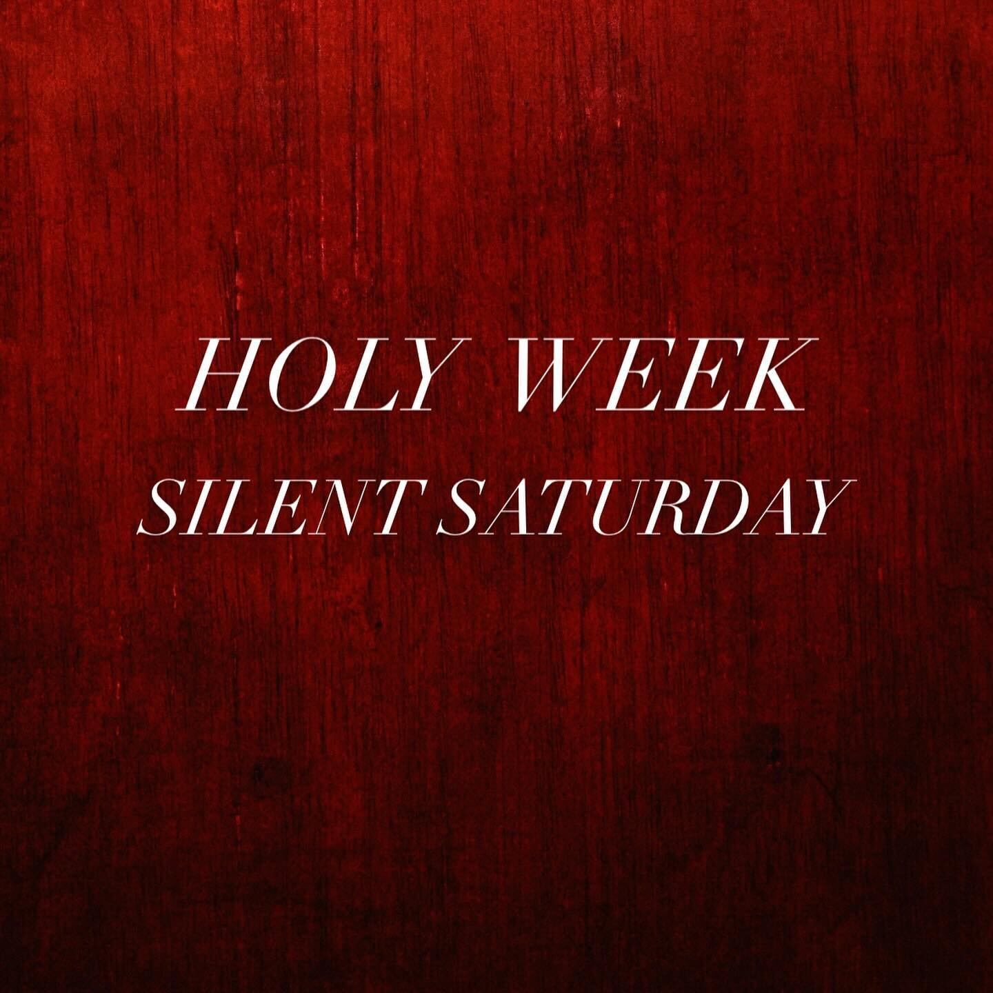 SILENT SATURDAY
__
The horror of Friday was still setting in. For those who placed their hope in Jesus as their new king, their Messiah, it seemed their hope was lost.
But Sunday was coming&hellip;
&mdash;
#missiophx #missiodei #holyweek #silentsatur