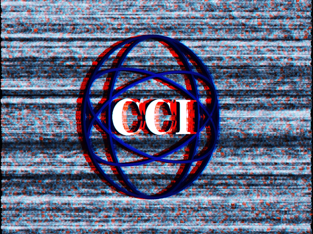 A frame of the glitching CCI Logo.