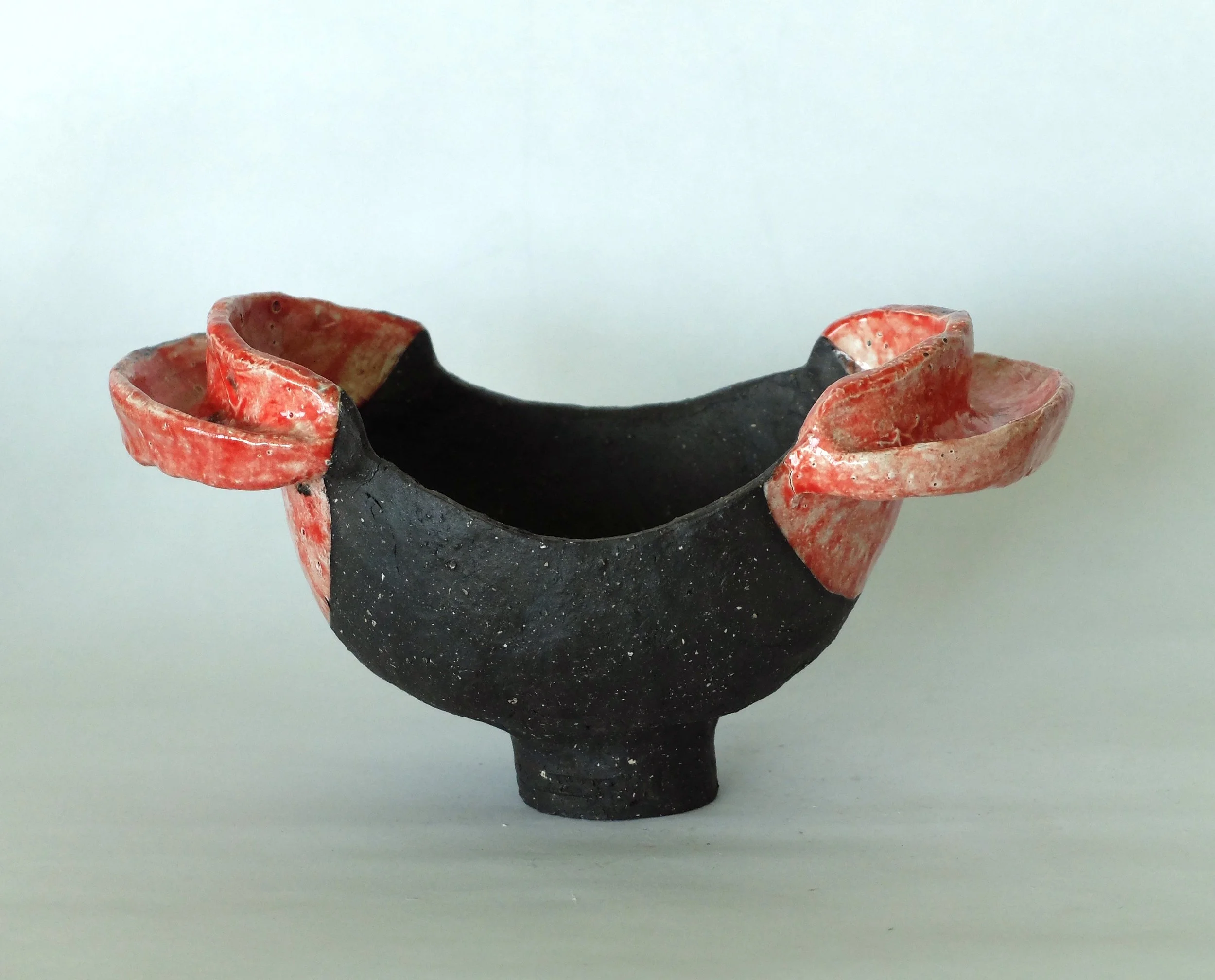 BOWL WITH RED WINGS - SOLD