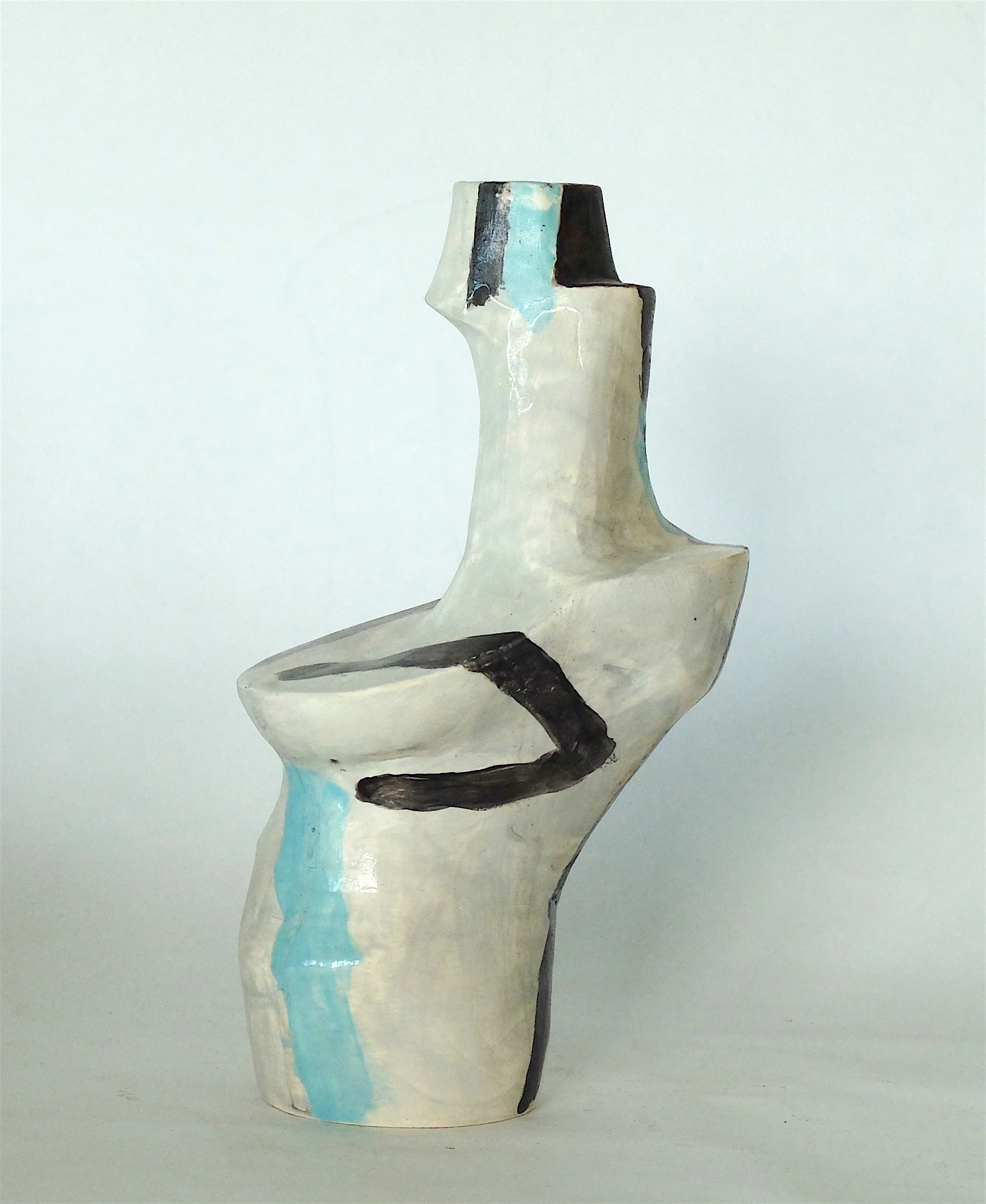 BLACK AND BLUE VASE
