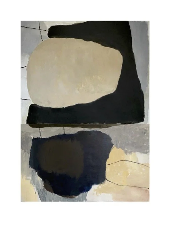 MOTHER AND CHILD - DIPTYCH 5FT X 7FT OIL ON LINEN 2024