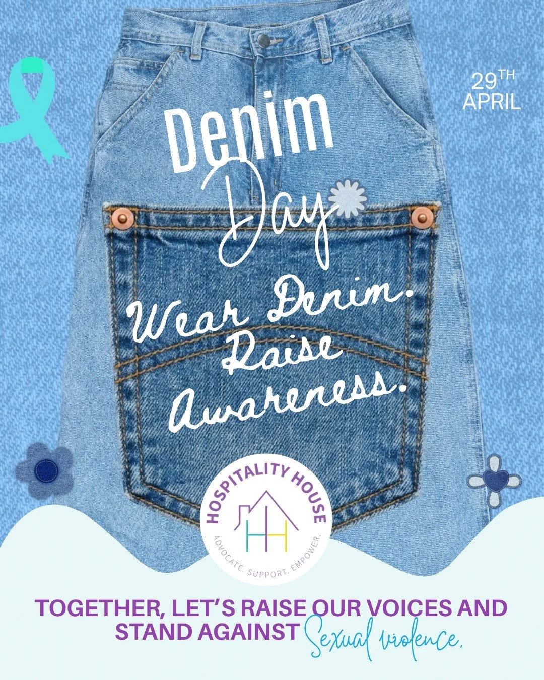 Today is Denim Day we stand with survivors of sexual assault!
Did you know what someone wears is never consent?
#DenimDay started in the late 1990s to push back against harmful myths. As a Domestic Violence agency, we offer crisis support, advocacy, 