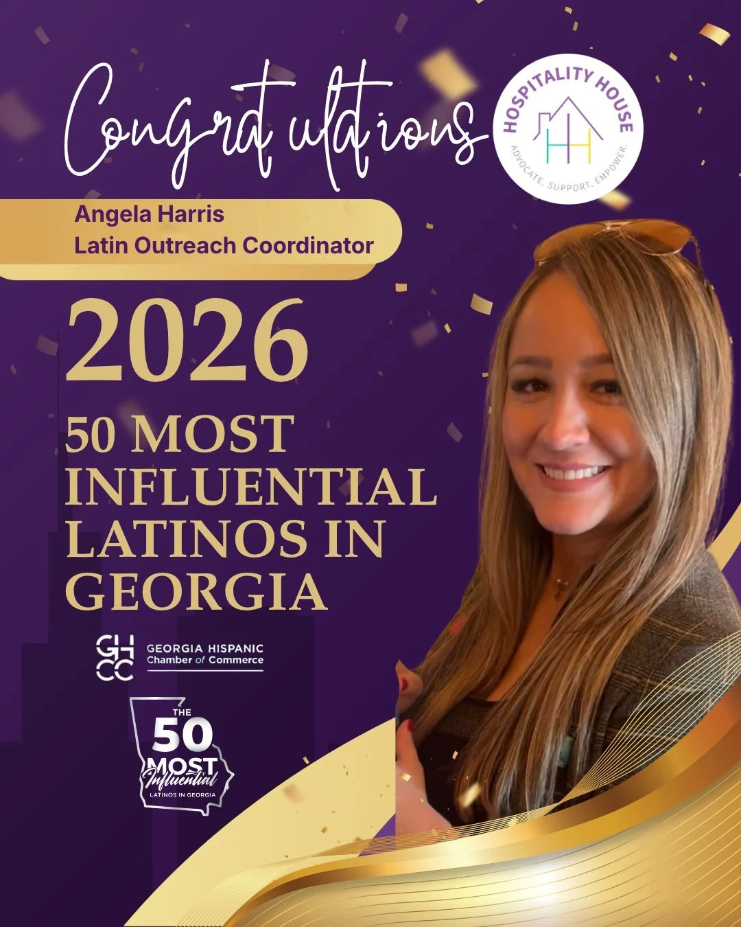 We are proud to celebrate our very own Angela Harris, Latin Outreach Coordinator, on being recognized among the 2026 50 Most Influential Latinos in Georgia by the Georgia Hispanic Chamber of Commerce (@ghcc_news ) on October 8!

It&rsquo;s especially