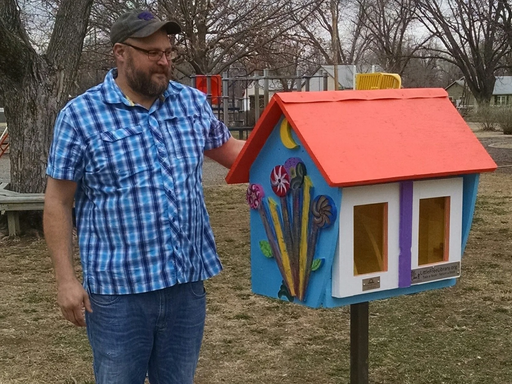 Little Free Library at Sunset Park in Salina