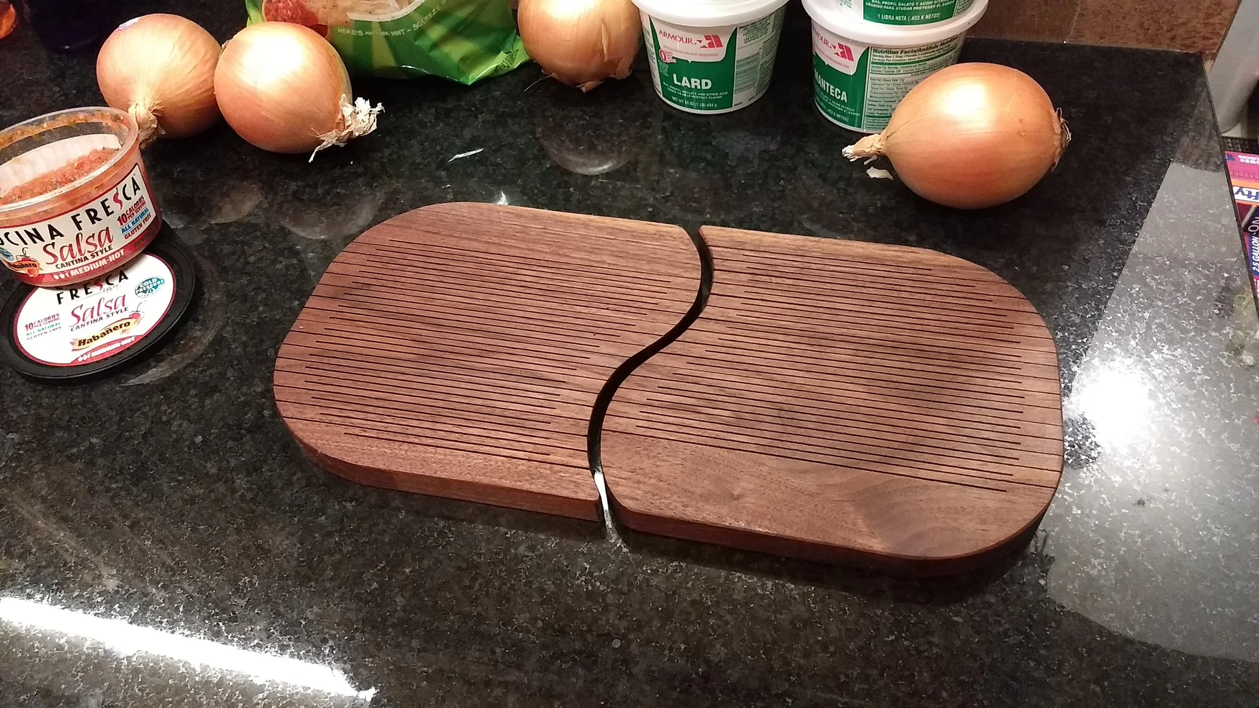 Walnut trivet pair, flexible