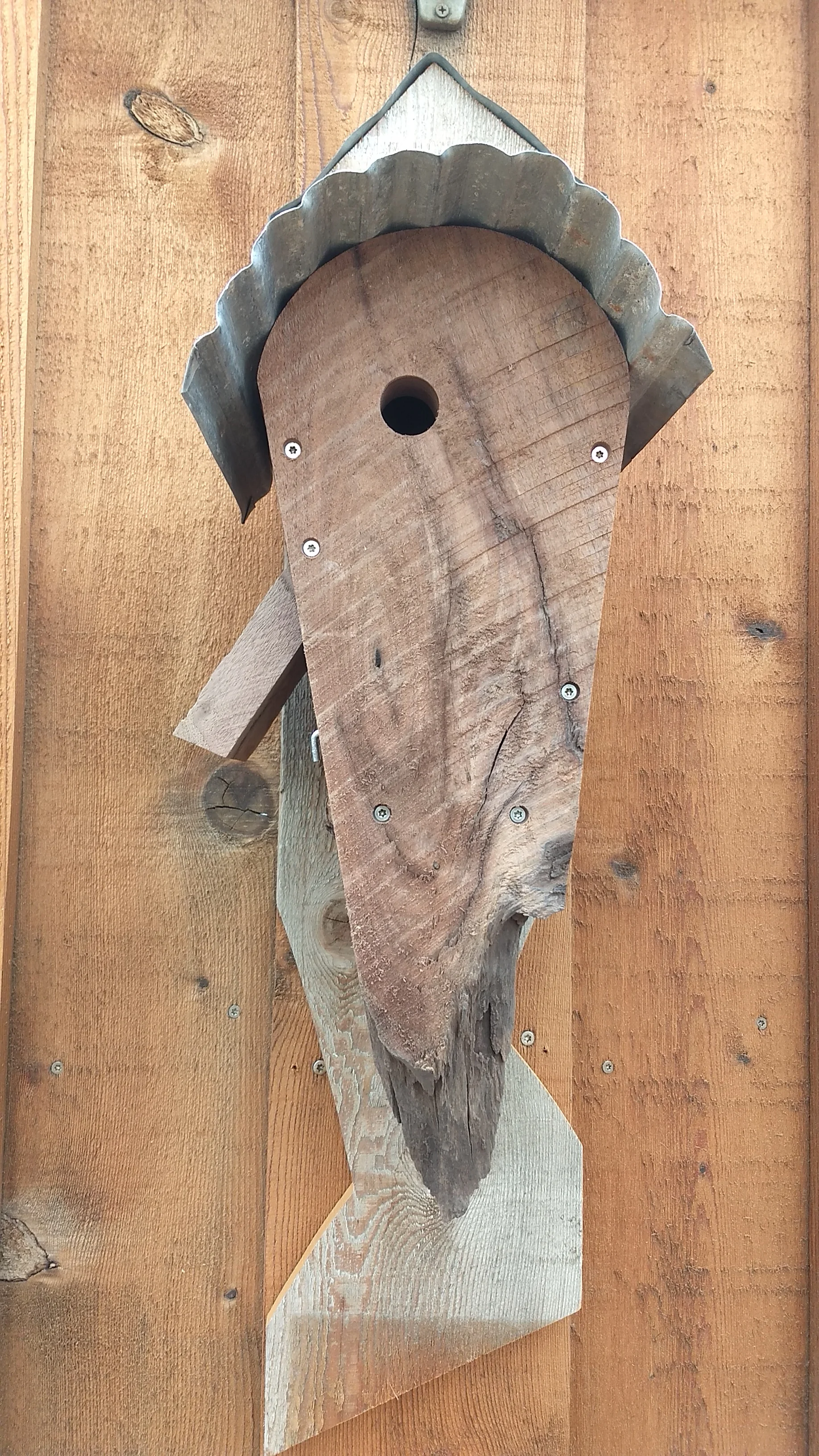 Walnut Nesting Box with Live Edges and Rough Sawn Exterior