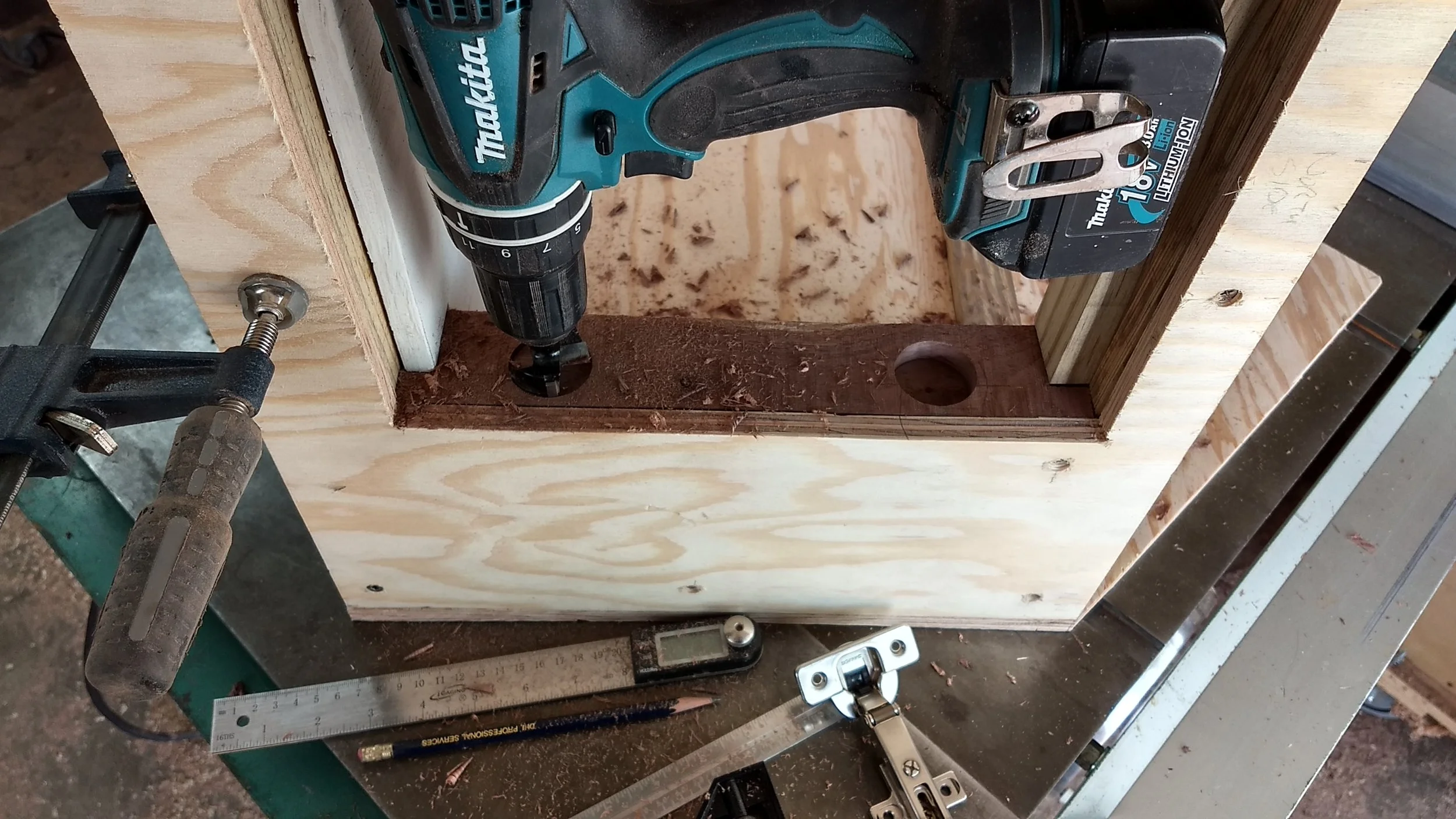 These holes help to give strength where the door's hinges will be attached.