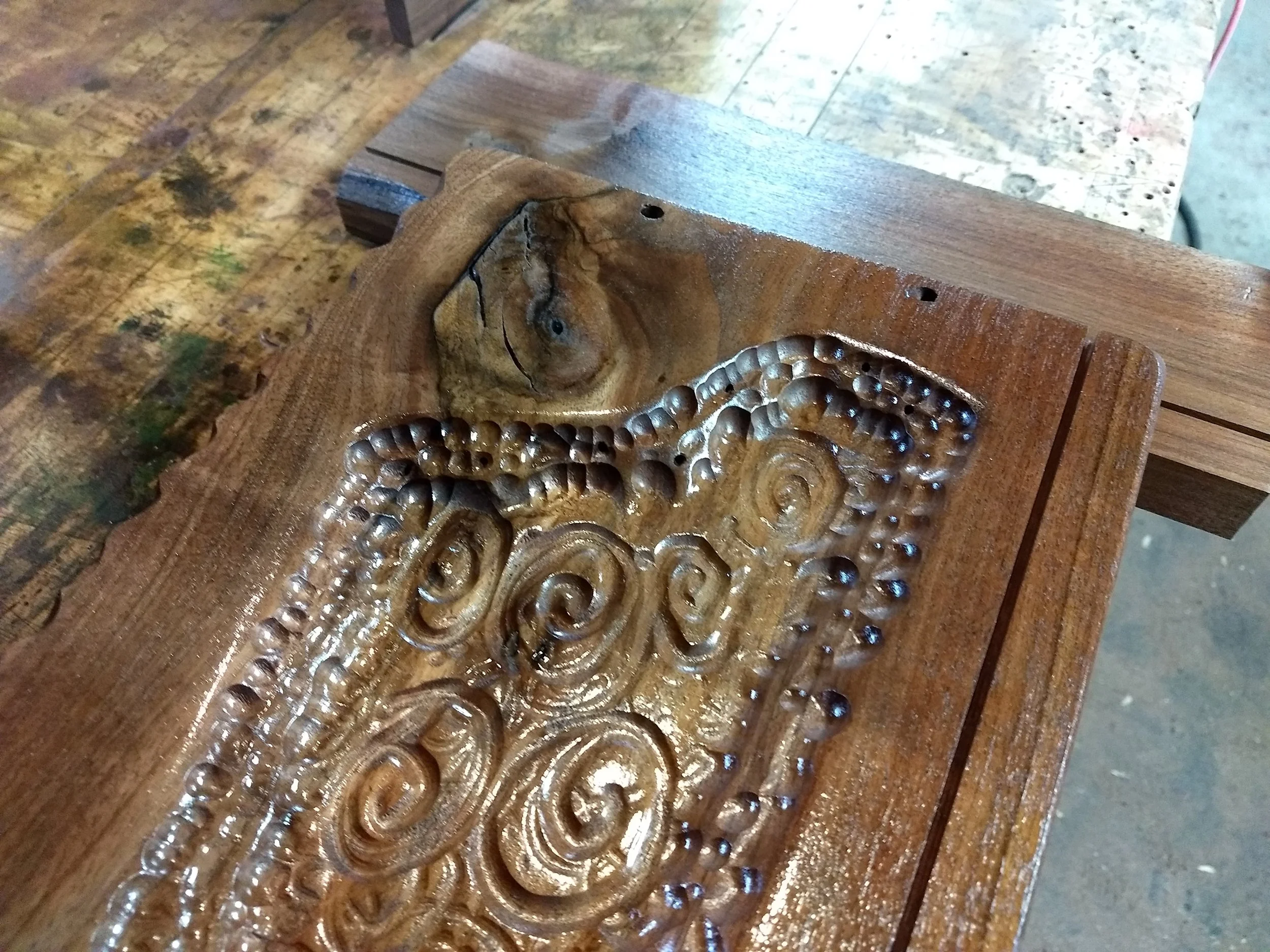 Healer's Chest -Carved Ash Catcher