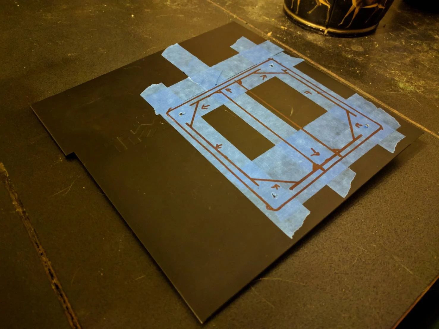 planning the cuts for the fan