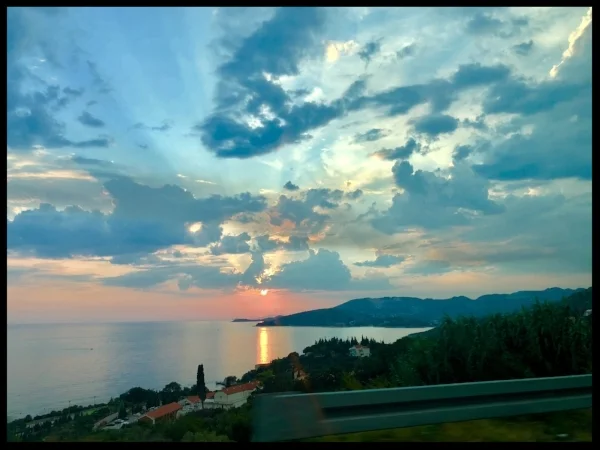 The sunset over Dubrovnik