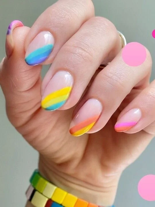 NAIL ART HOW-TO: Rainbow Candy PRIDE Mani!