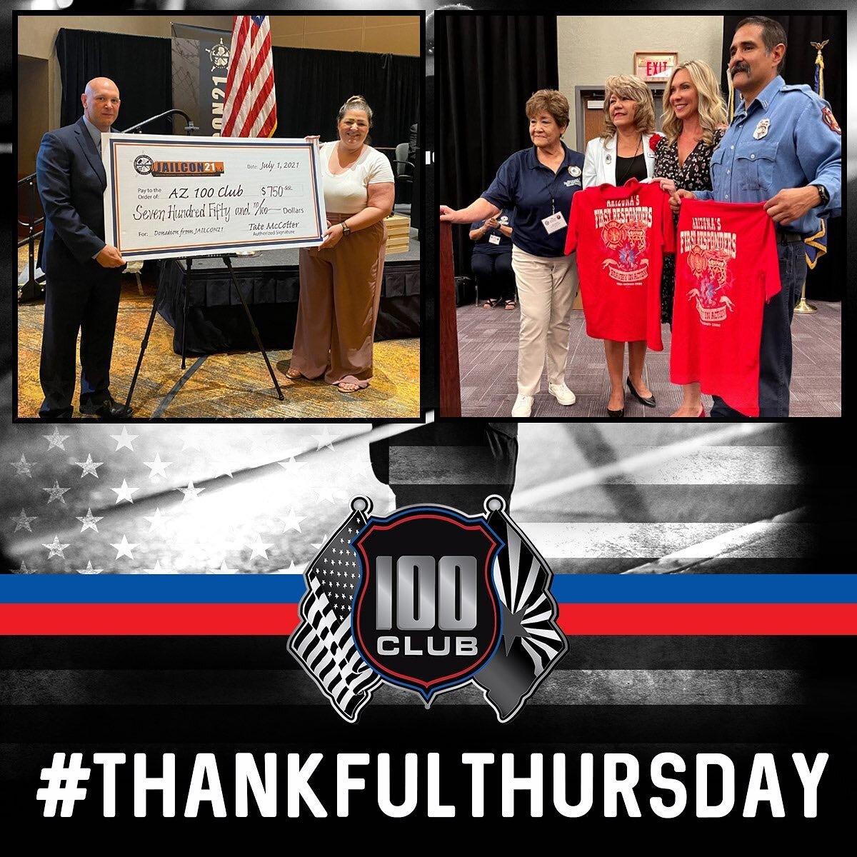 #ThankfulThursday

We are so incredibly thankful for all of those who support our programs throughout the year!

Earlier this week, our CEO, Angela Harrolle accepted a donation at the Annual American Legion Auxiliary National Headquarters Arizona Cha