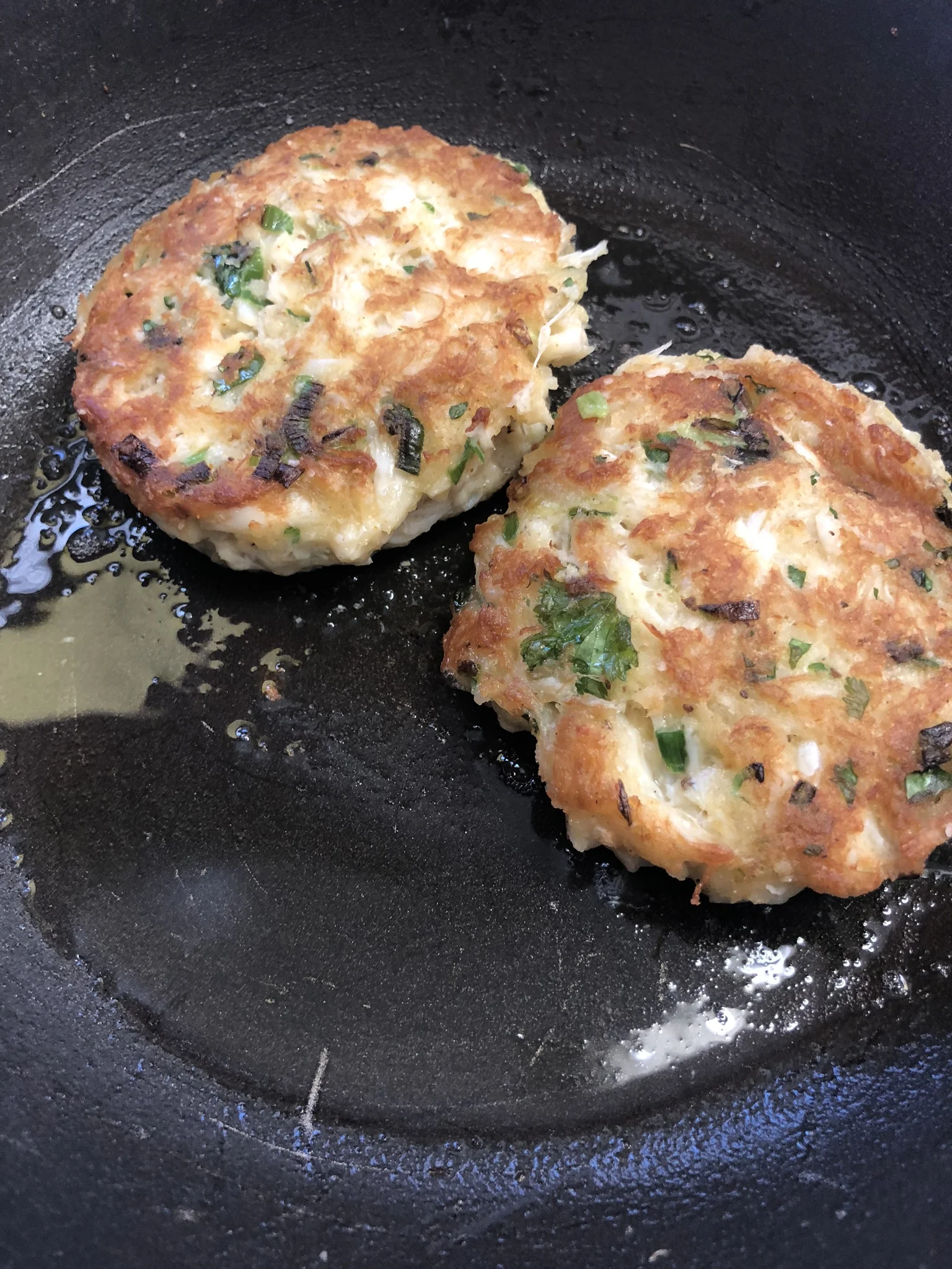 sizzling crab cakes