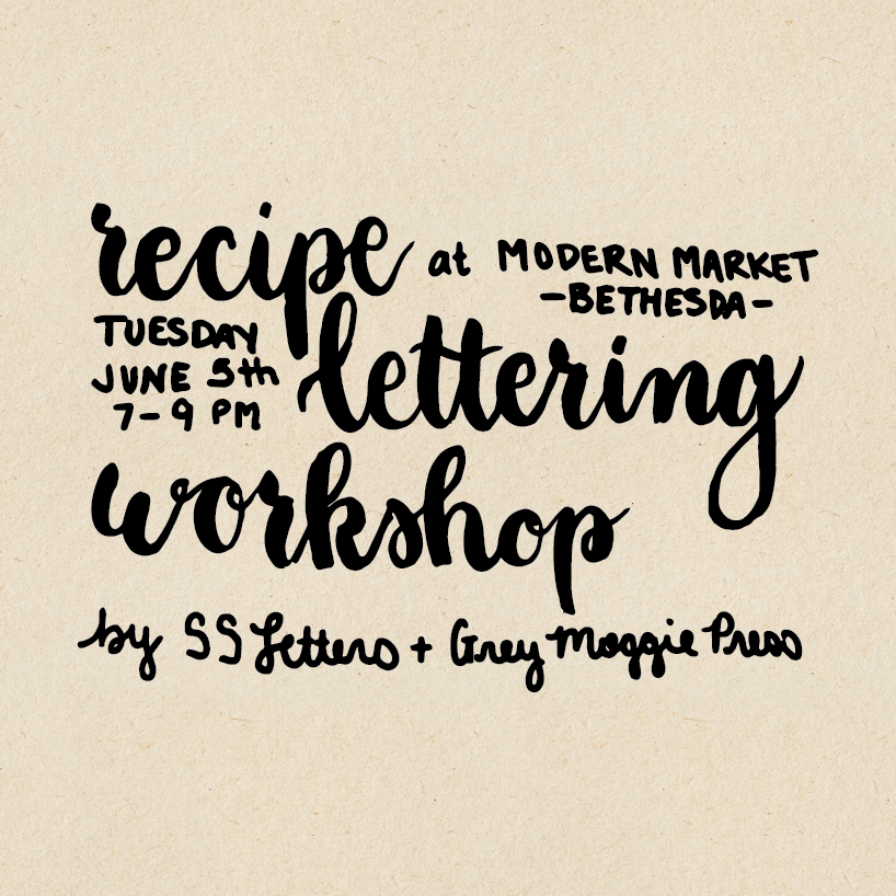 Recipe Hand Lettering Workshop