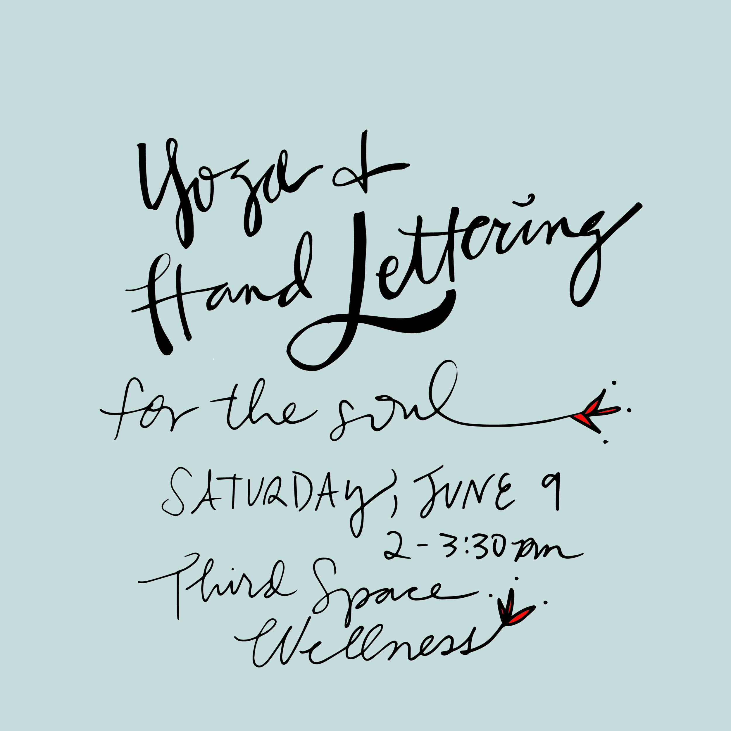 Yoga and Hand Lettering Workshop