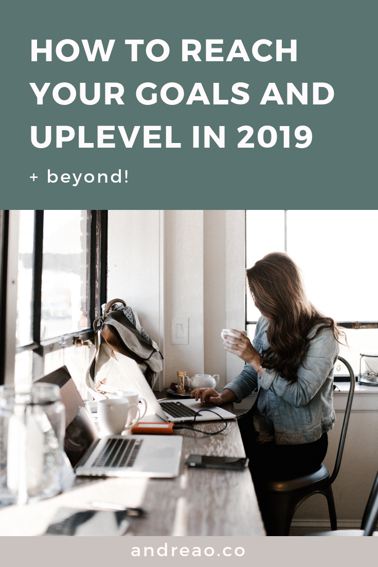 how to up level and Reach your goals in 2019 (+ beyond!) - pinterest.png
