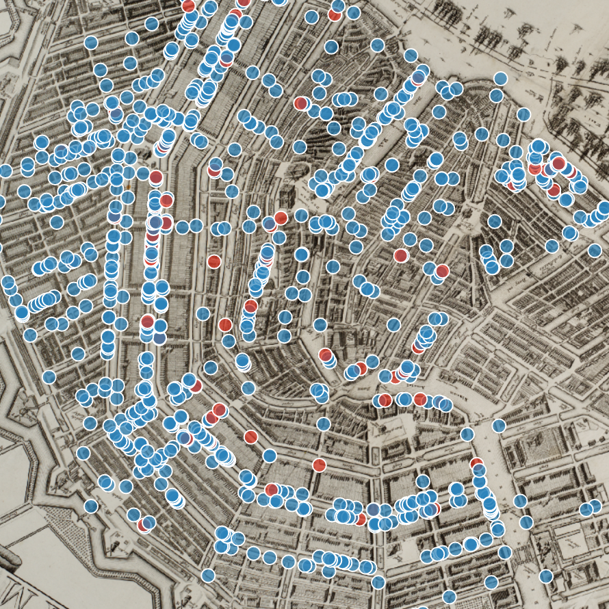 Locations of merchants involved in international commerce