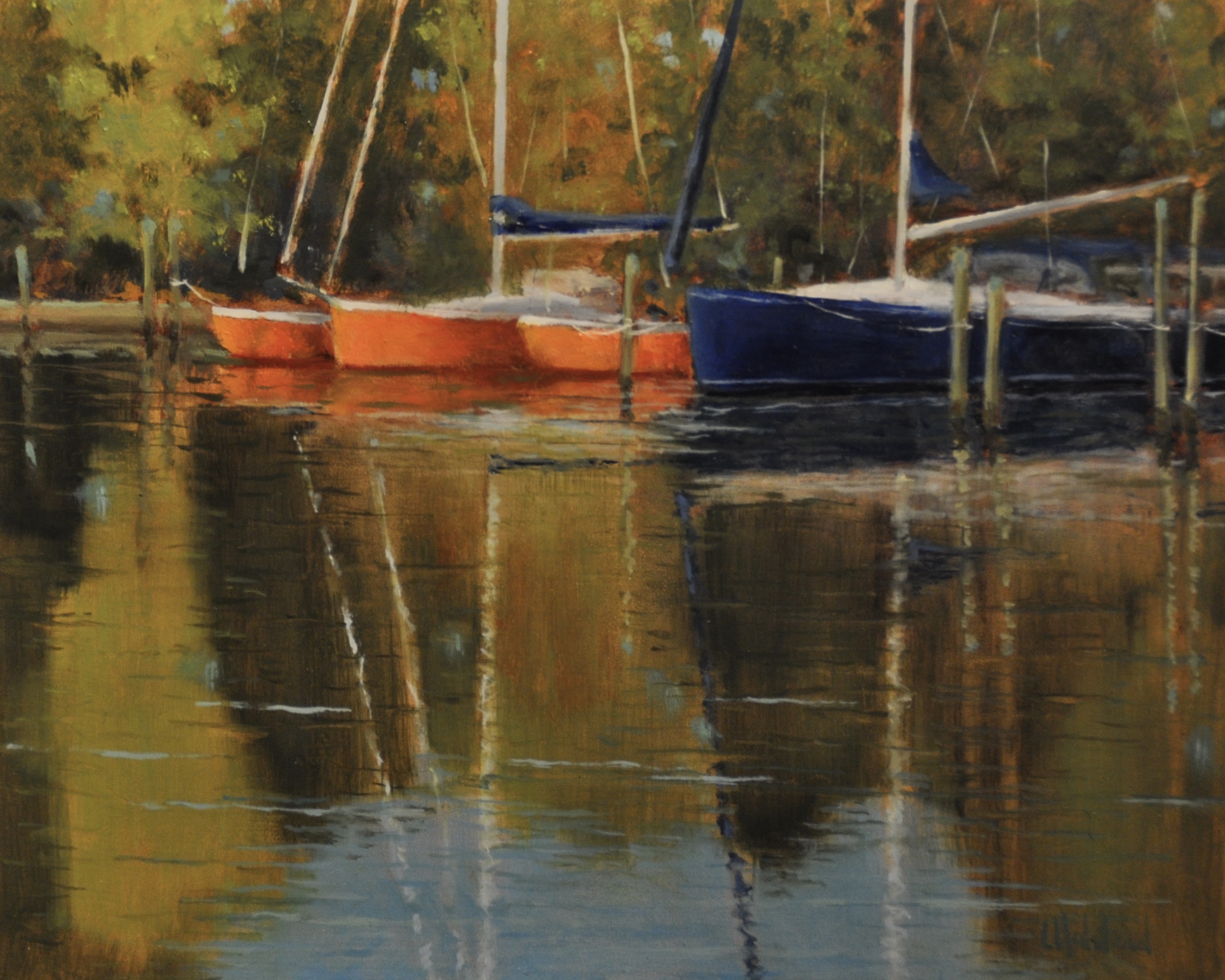 Still Reflecting, Oil on Linen, 8 x 10, 