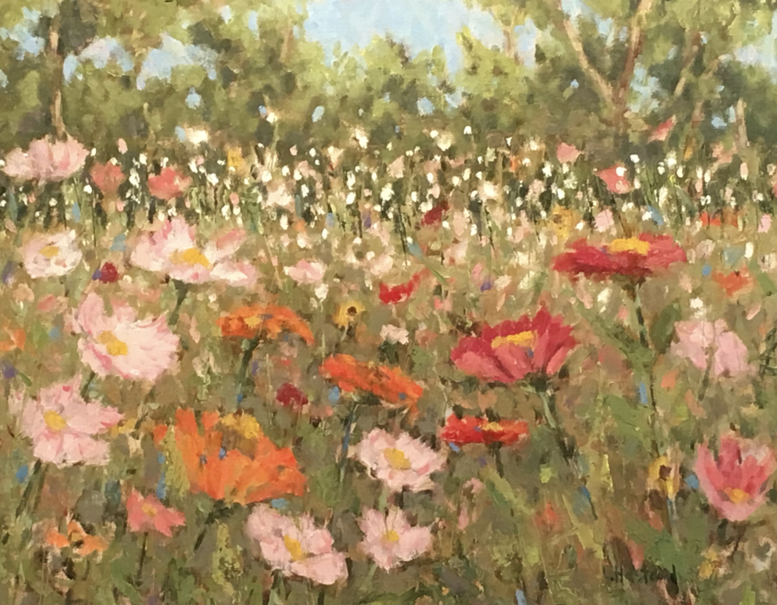 A Chorus of Flowers, oil on linen, 11 x 14, sold