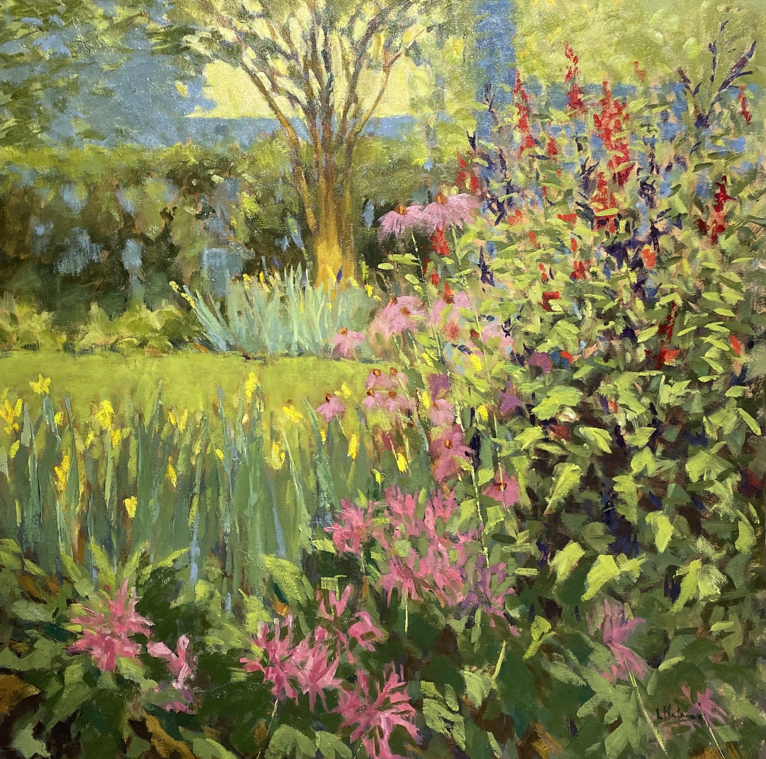 Rosie's Garden, oil on linen, 20 x 20