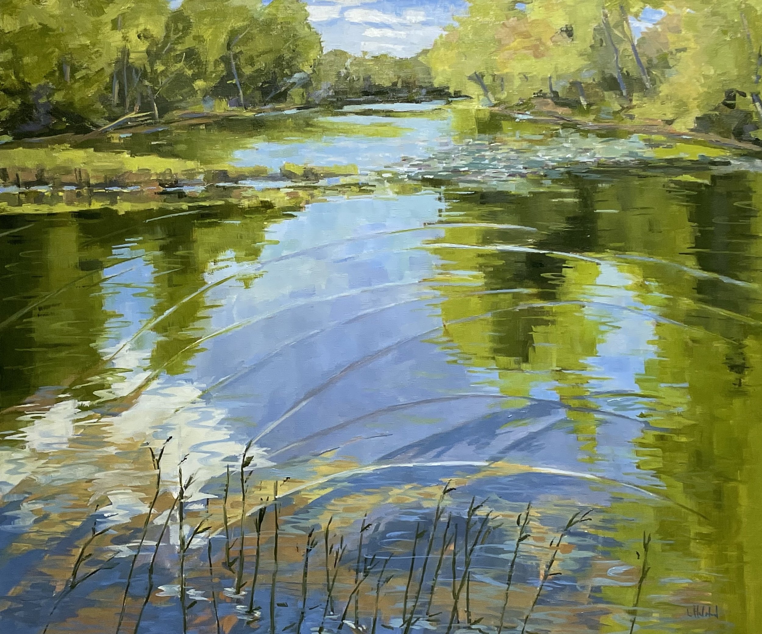 Ripples on the Rivanna, oil on linen, 20 x 24, sold