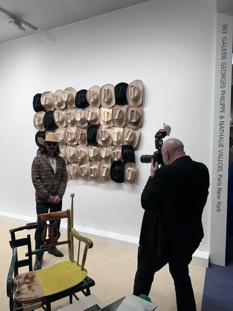 Photographed during the VIP opening of TEFAF New York at the Park Avenue Armory — a moment that sits at the intersection of art, presence, and social energy.