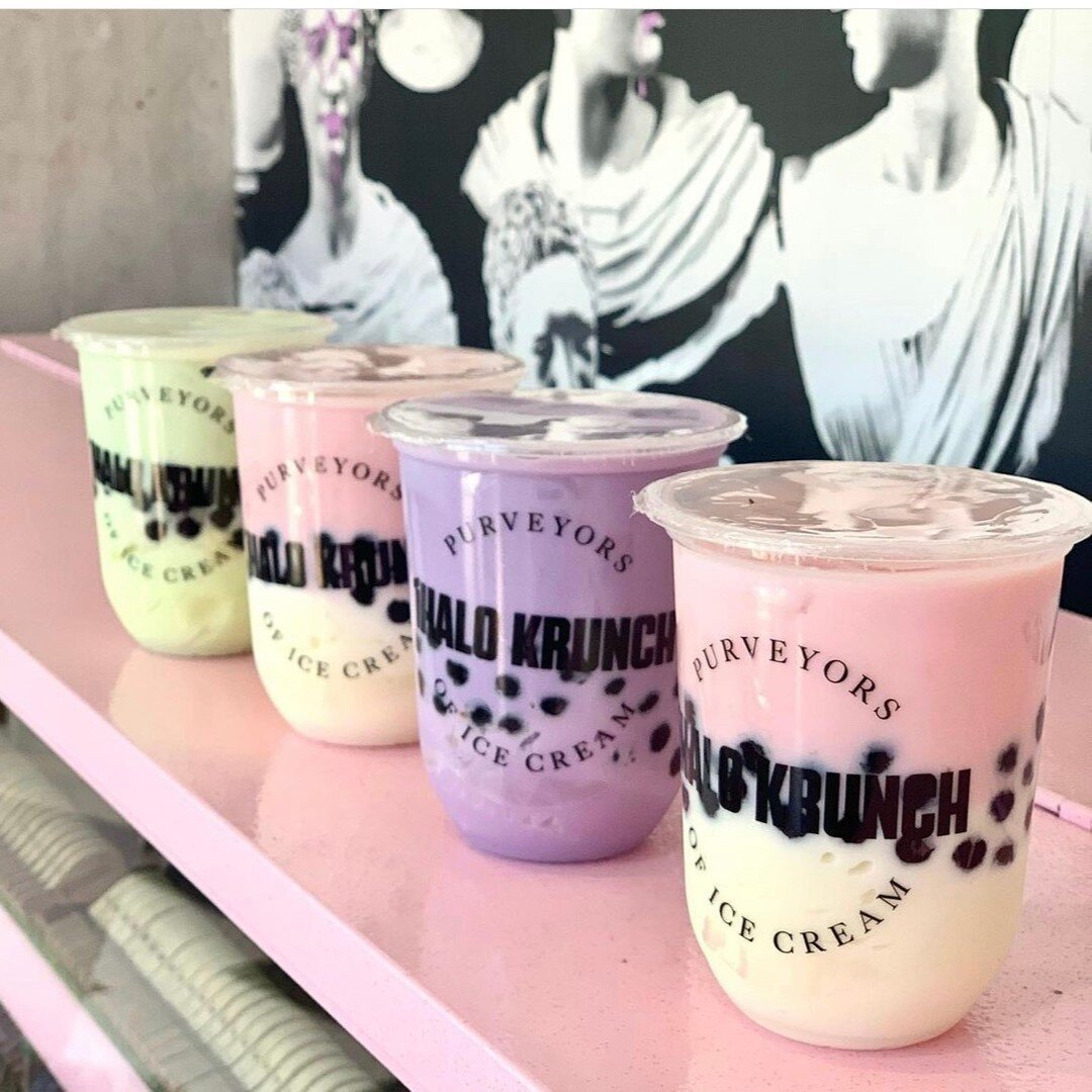BOBA ICE CREAM OPTIONS 🤍💗💜💚//@nomoutloud