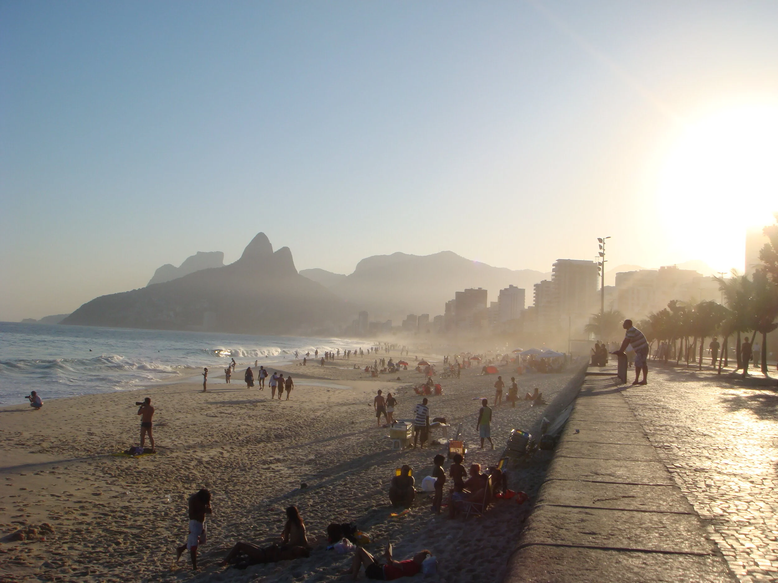Sunrise over Ipanema Beach, Rio de Janeiro.