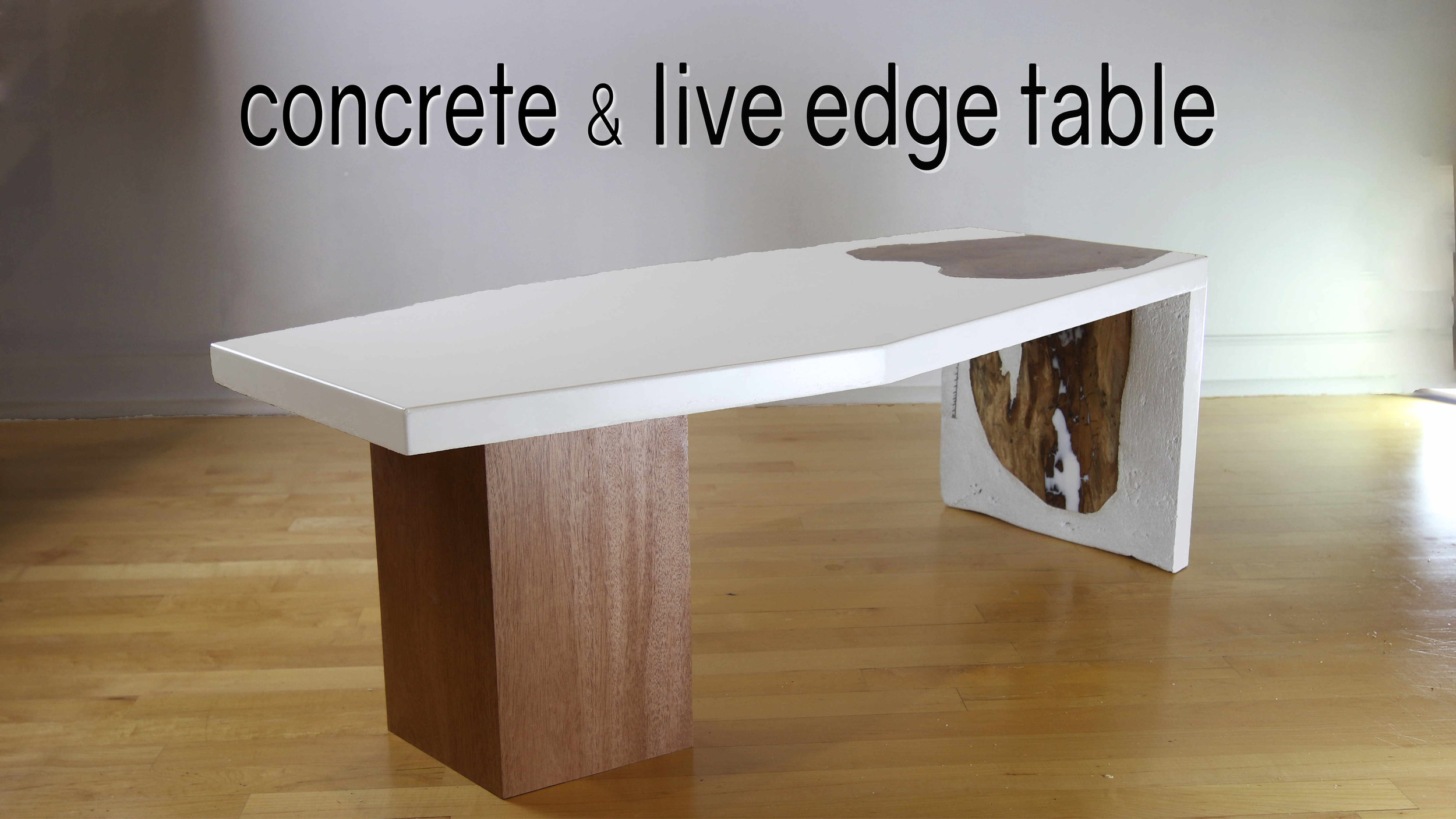 How To Make A Live Edge Waterfall Concrete Table Modustrial Maker - How To Protect Concrete Table