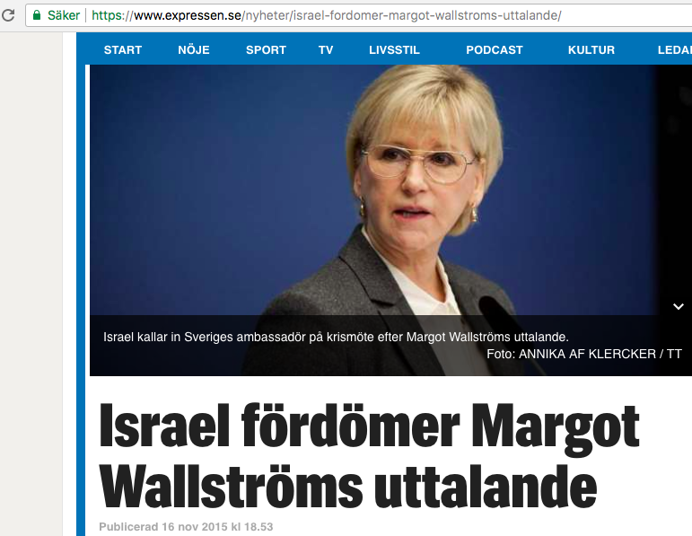 Skärmdump från Expressen.