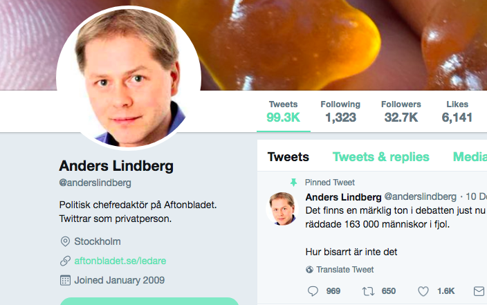 "Twittrar som privatperson"