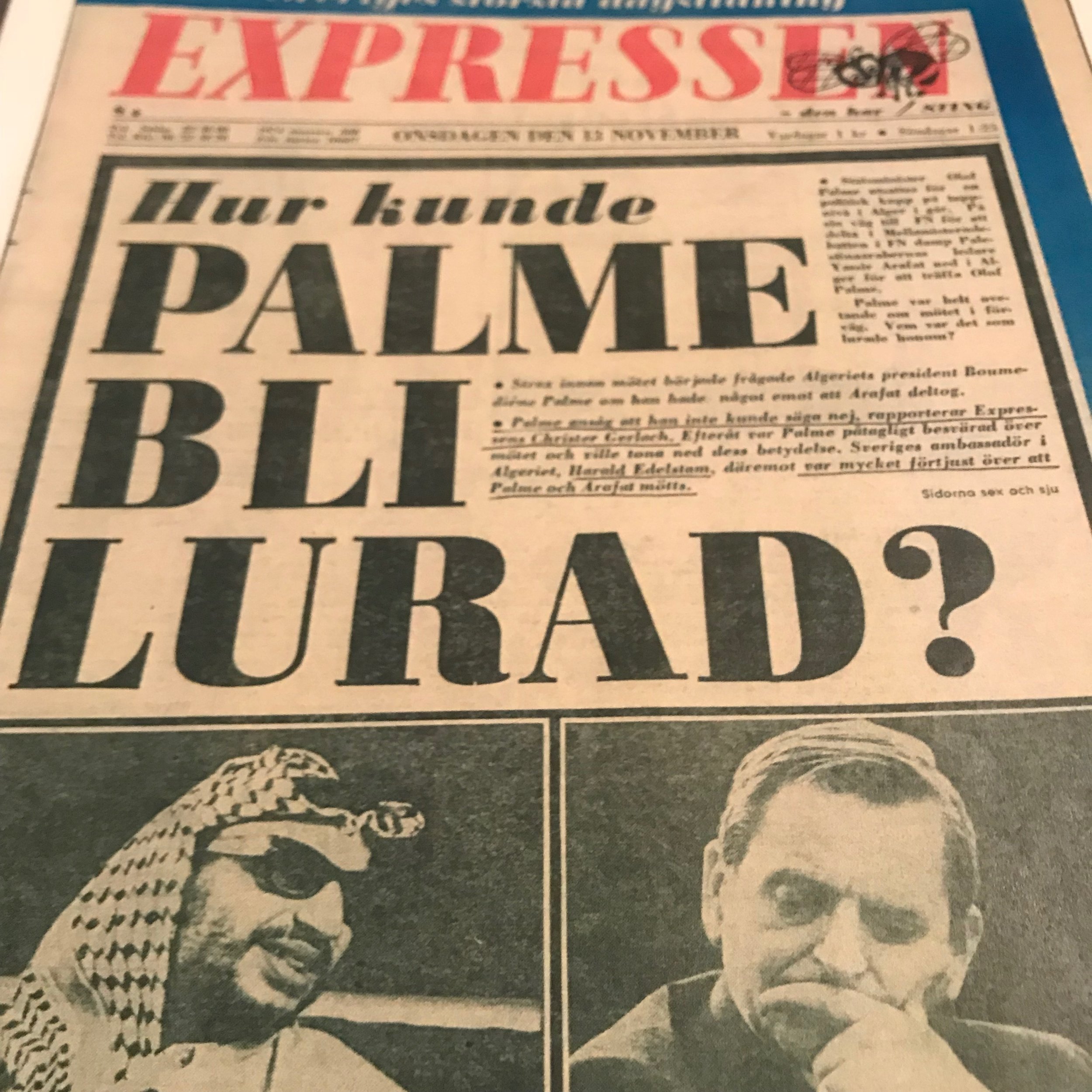 Expressen onsdagen 13 november 1974