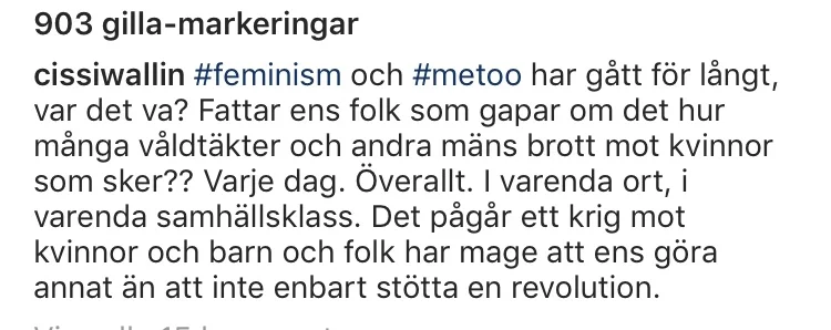 Från C Wallins instagram .