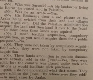 Från Peelkommissionens minuter (vilket noteringar från ett möte tydligen kallas?)