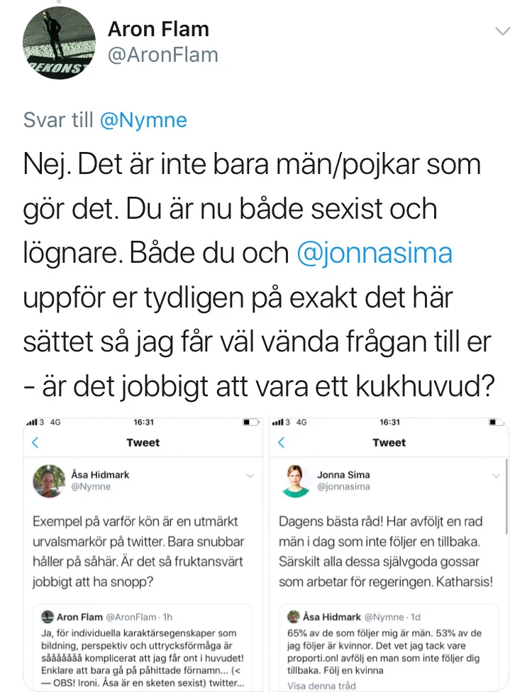 Det är viktigt att skärmdumpa flitigt!