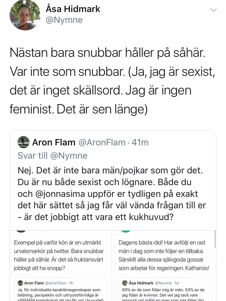 Åsa goes full sexist härnäst…