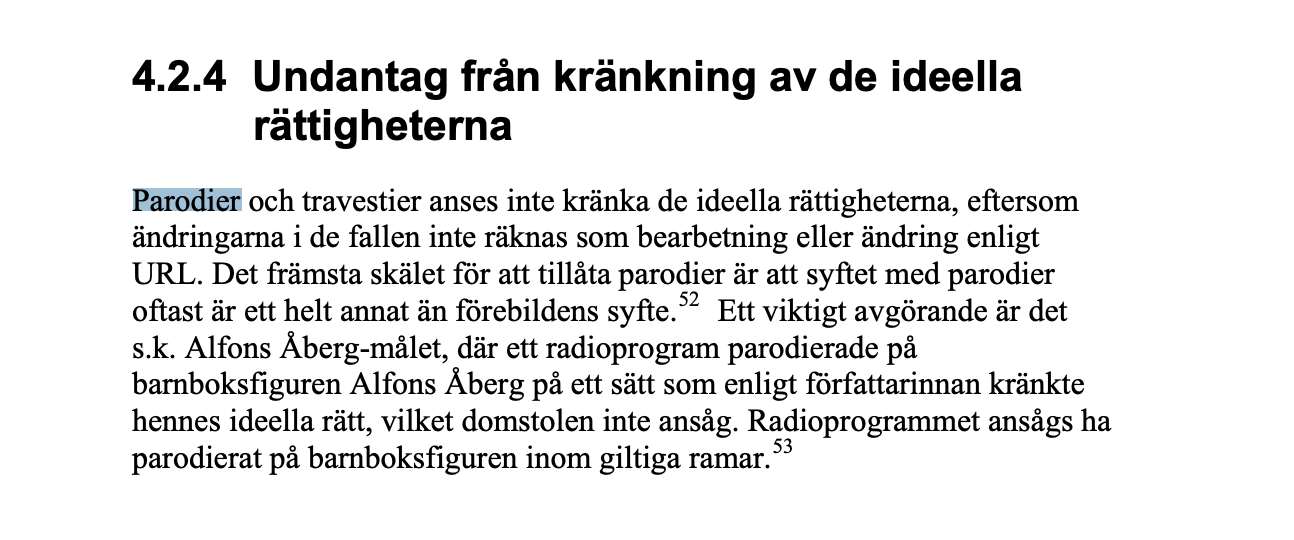 Från Marie Andrées uppsats vid Lunds universitet.