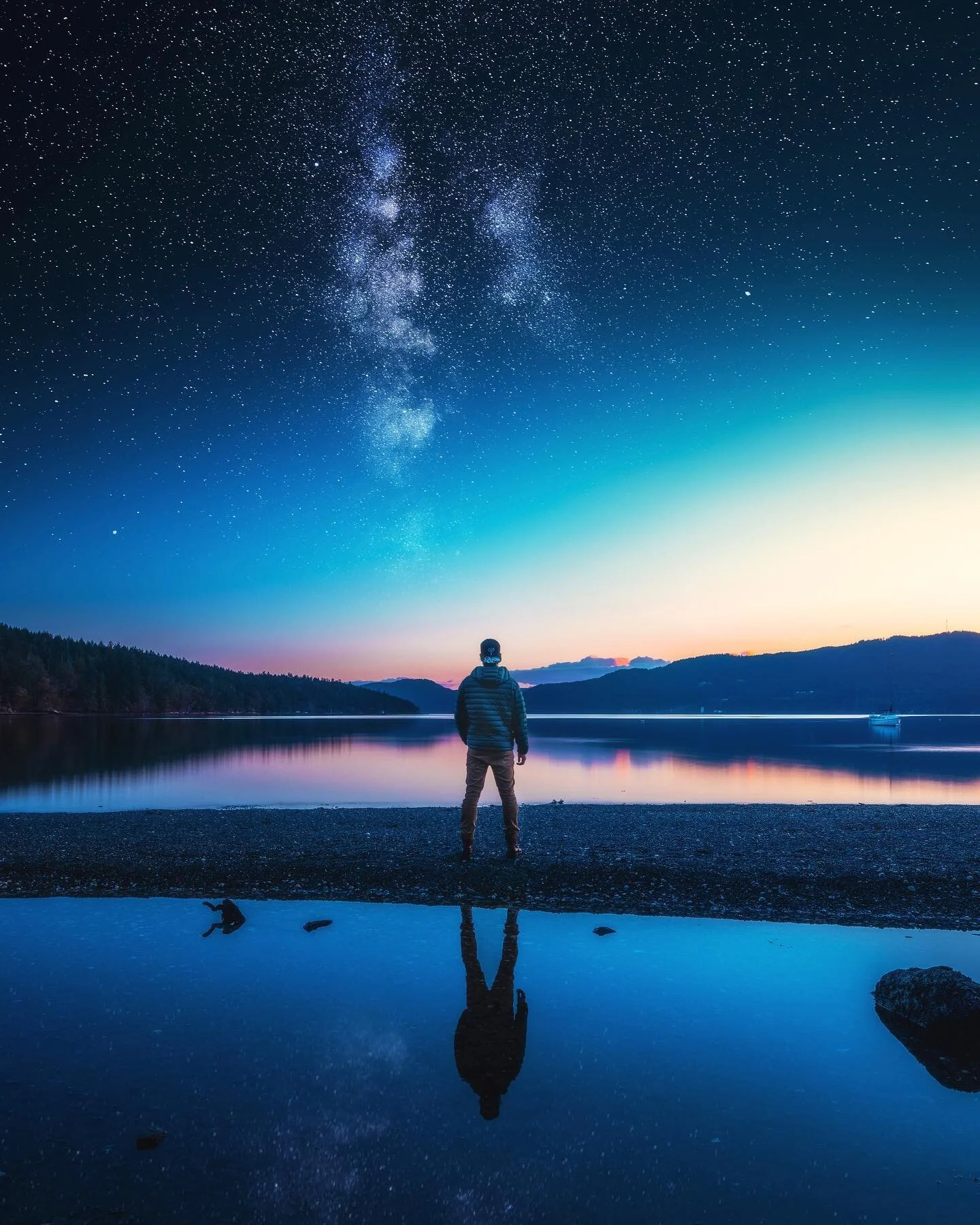 Hopeful Horizons.

This shot was a fun one to create! It&rsquo;s a mixture of three photos, one being the long exposure over the water, another being me in the photo cut out and placed into the former, and lastly a Milky Way shot I took last Septembe