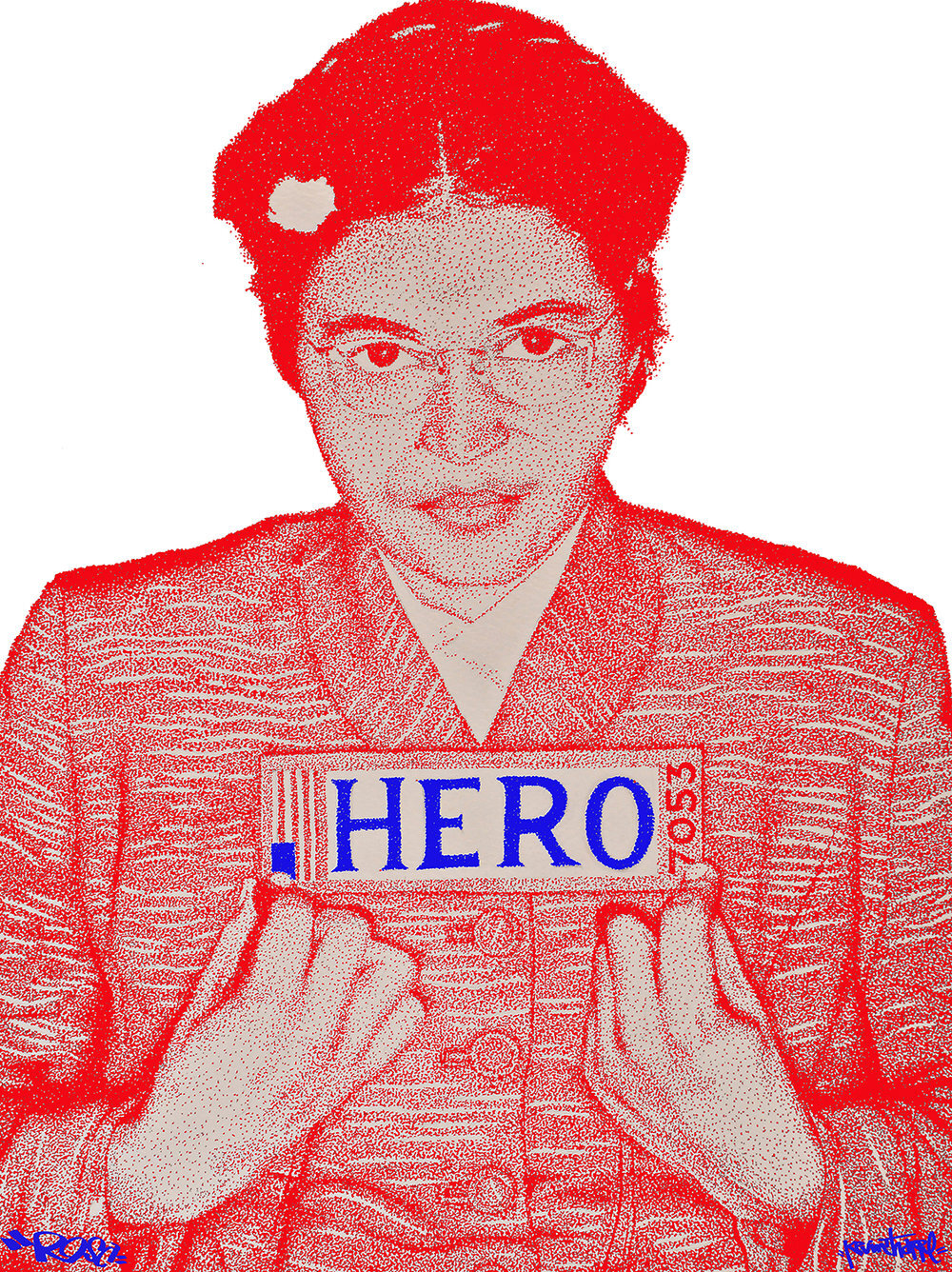Rosa Parks Stippling
